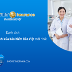 Danh s&aacute;ch bảo l&atilde;nh viện ph&iacute; của bảo hiểm Bảo Việt mới nhất