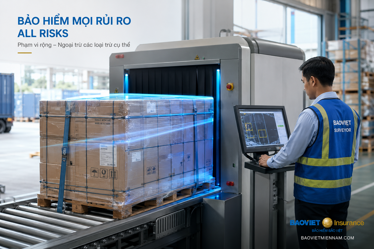 Bảo hiểm mọi rủi ro vận chuyển h&agrave;ng ho&aacute; Bảo Việt