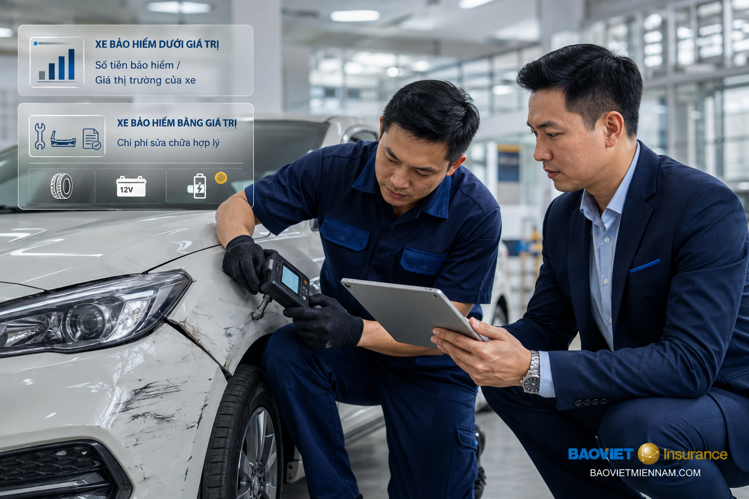 Bồi thường thiệt hại bộ phận xe &ocirc; t&ocirc;