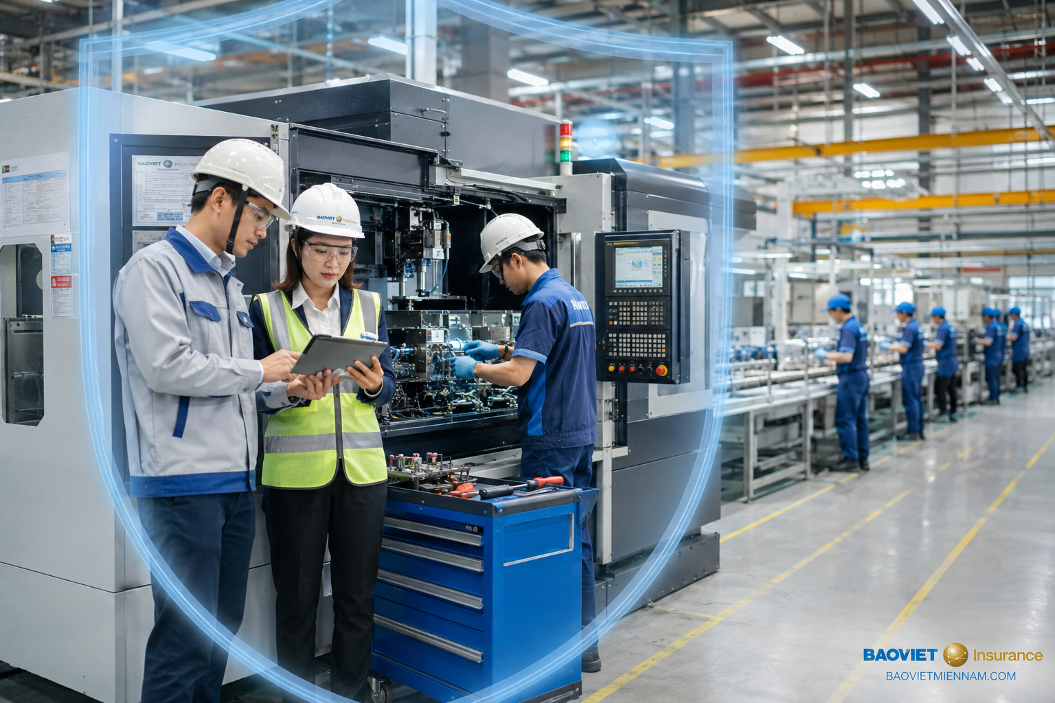 Lợi &iacute;ch khi tham gia bảo hiểm m&aacute;y m&oacute;c thiết bị Bảo Việt