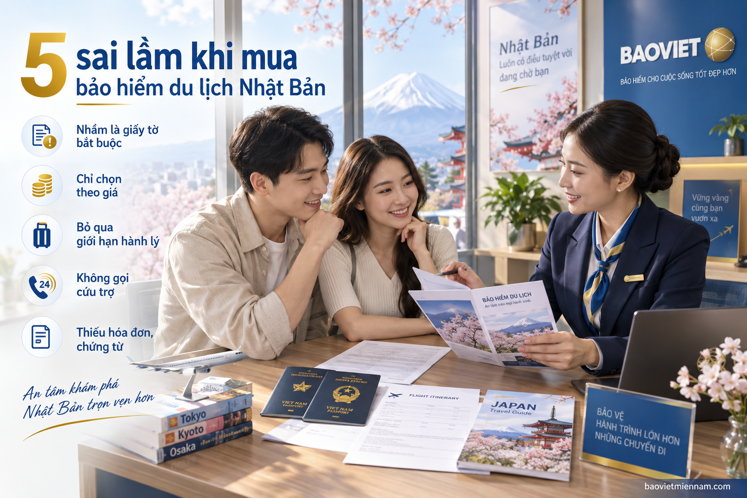 5 sai lầm khi mua bảo hiểm du lịch Nhật Bản