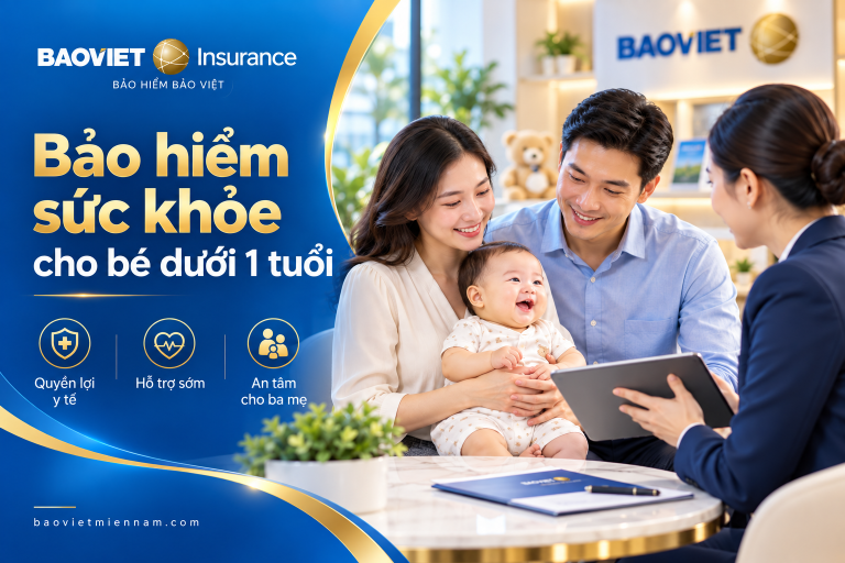 Bảo hiểm sức khỏe cho bé dưới 1 tuổi với quyền lợi y tế và hỗ trợ cho gia đình
