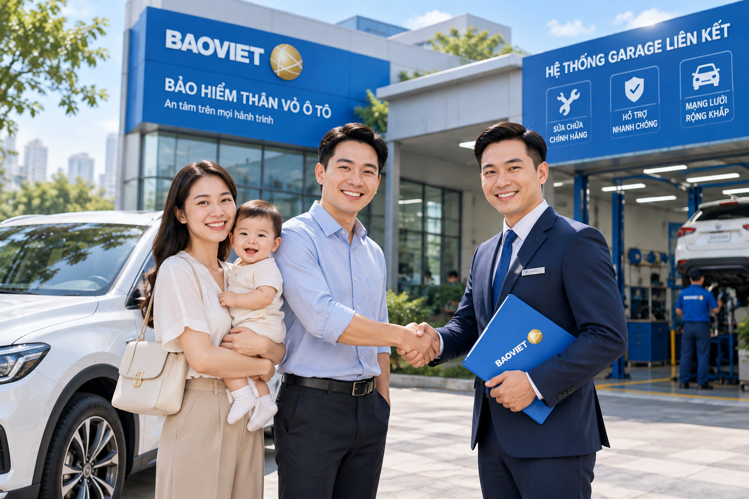 Mua bảo hiểm th&acirc;n vỏ &ocirc; t&ocirc; ở đ&acirc;u uy t&iacute;n v&agrave; c&oacute; garage li&ecirc;n kết