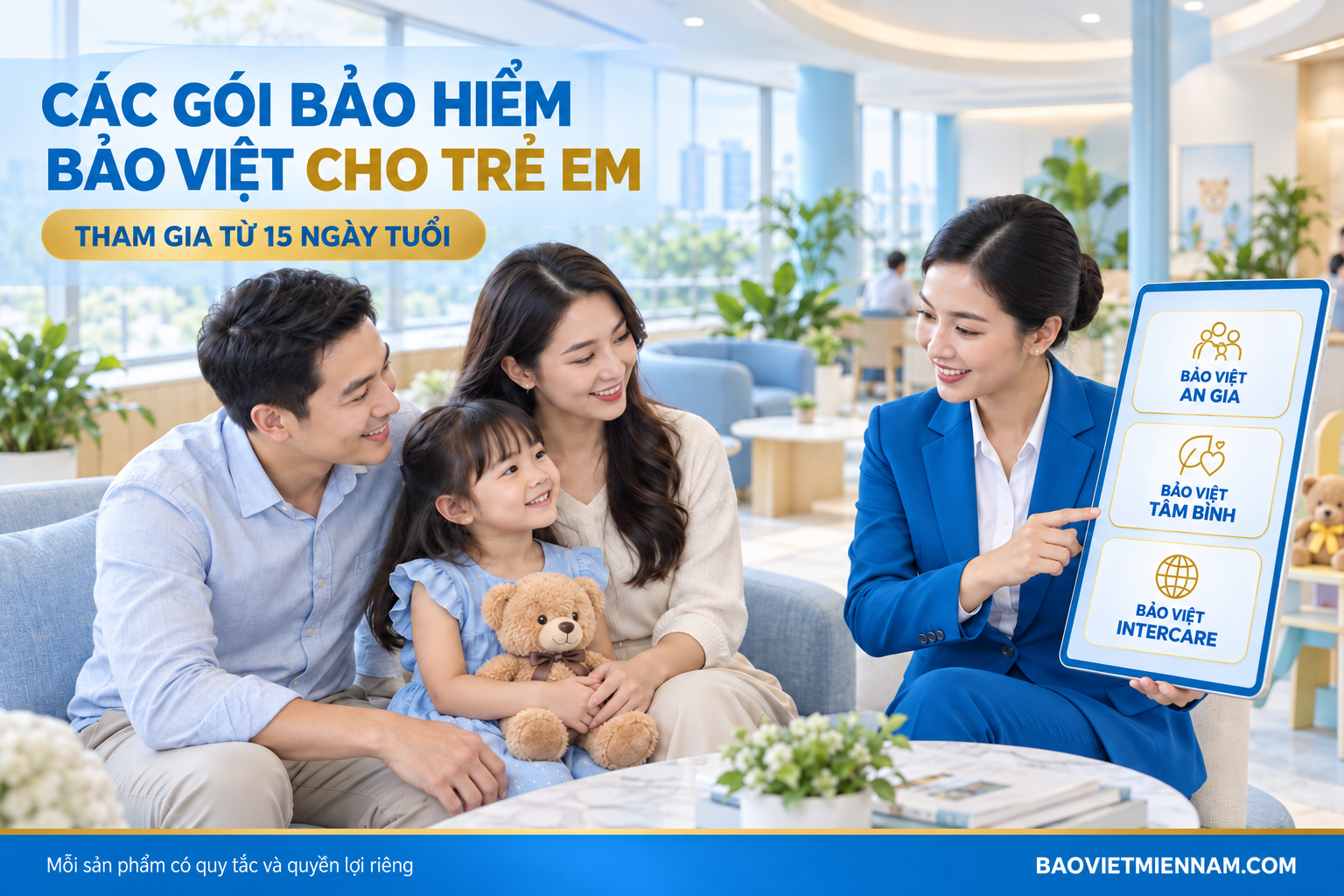 C&aacute;c g&oacute;i bảo hiểm Bảo Việt cho trẻ em tốt nhất