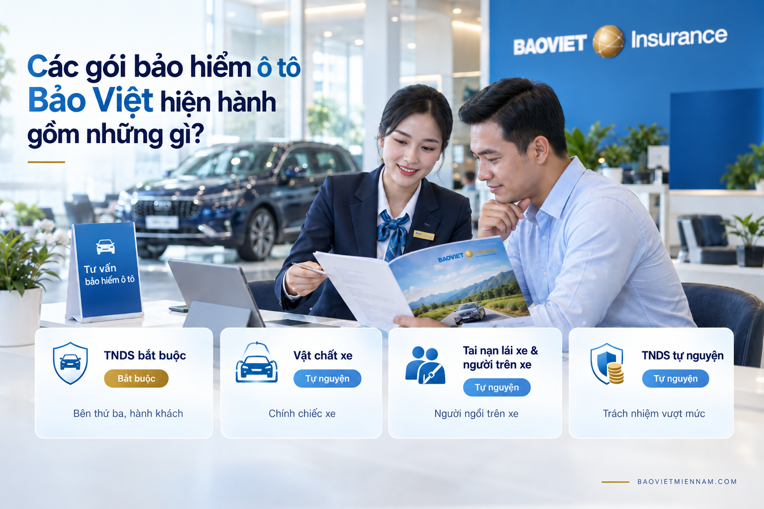 C&aacute;c g&oacute;i bảo hiểm &ocirc; t&ocirc; Bảo Việt