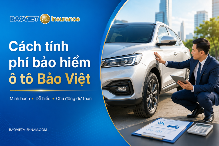 Cách tính phí bảo hiểm ô tô Bảo Việt