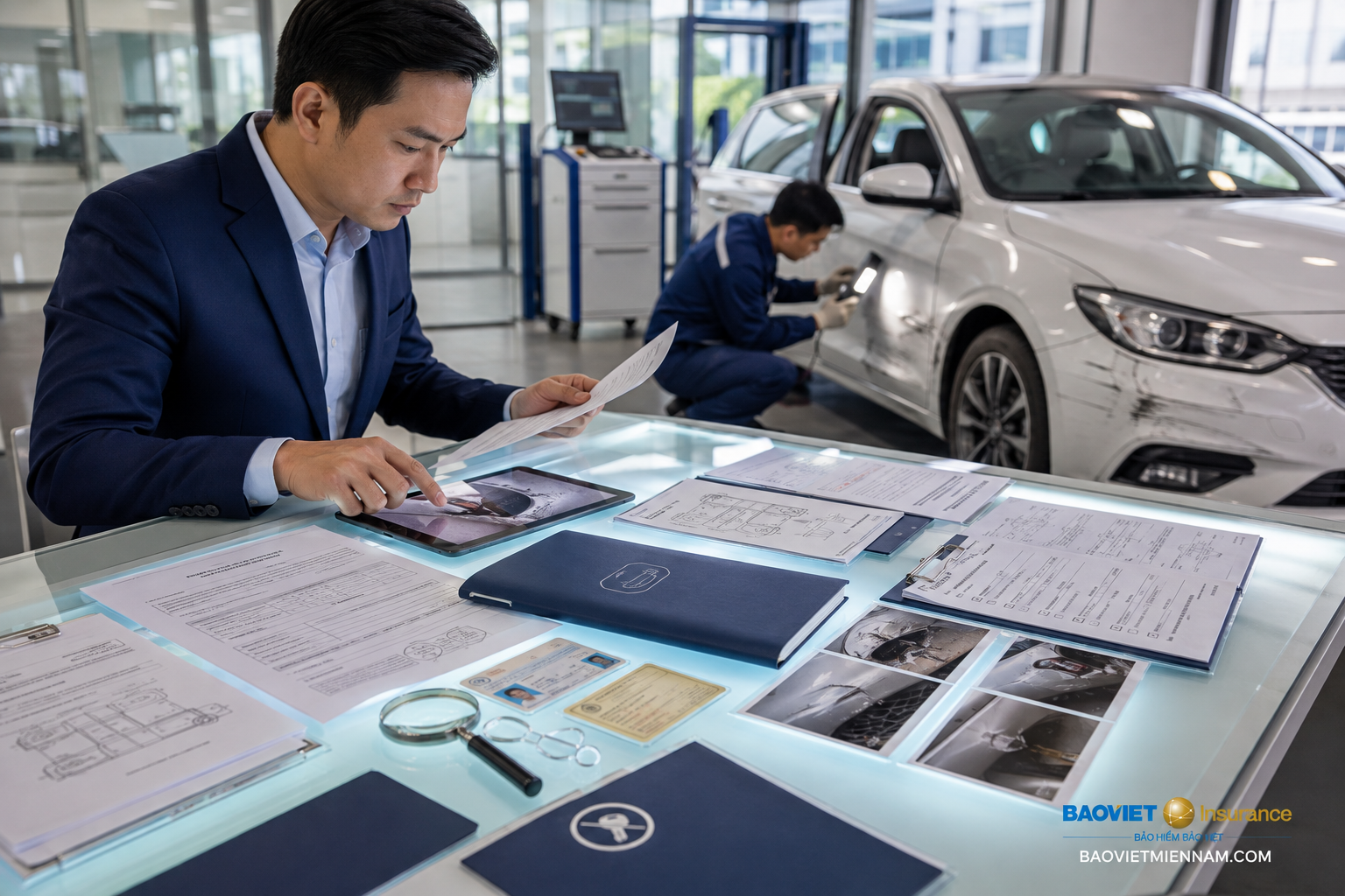 Hồ sơ bồi thường bảo hiểm xe cơ giới