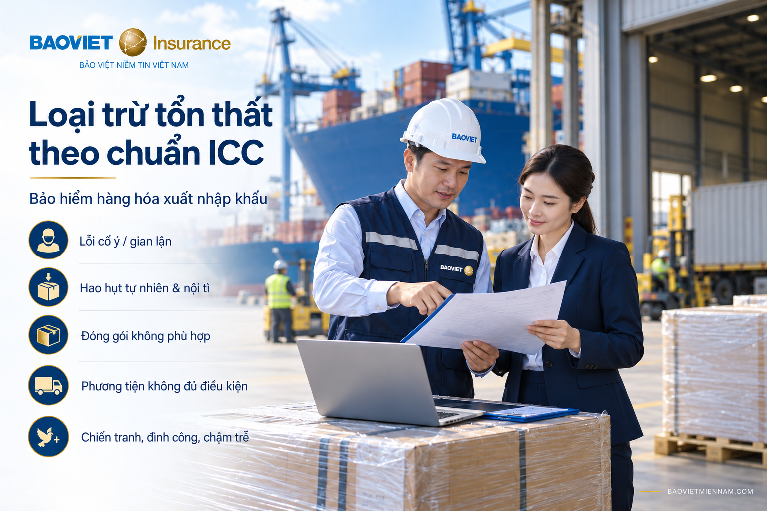 Loại trừ tổn thất bảo hiểm h&agrave;ng ho&aacute; ICC