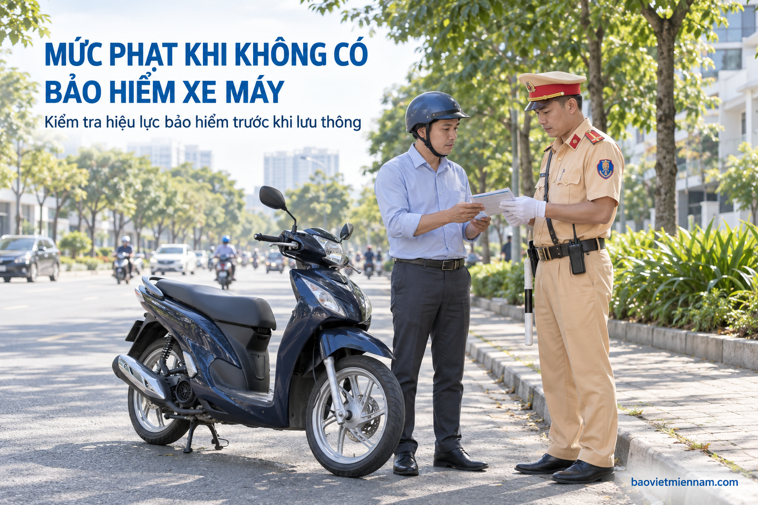 Mức phạt khi kh&ocirc;ng c&oacute; bảo hiểm xe m&aacute;y