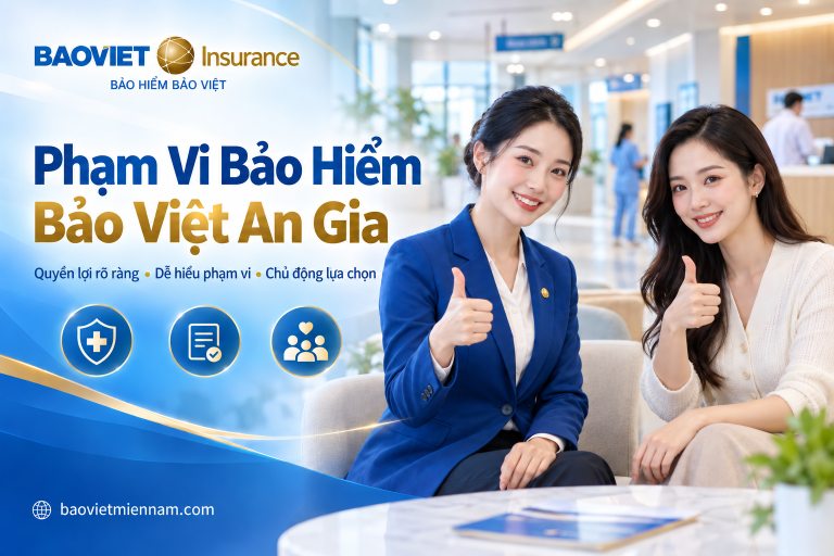 Phạm vi bảo hiểm Bảo Việt An Gia và các quyền lợi sức khỏe chính