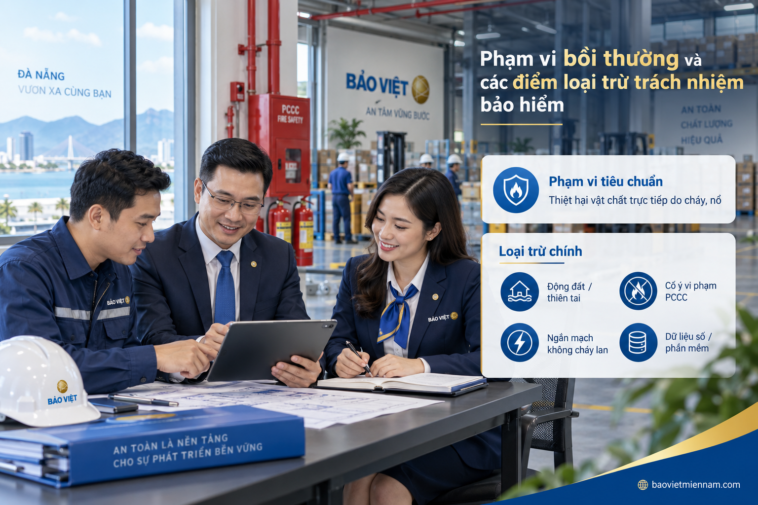Phạm vi bồi thường loại trừ bảo hiểm ch&aacute;y nổ