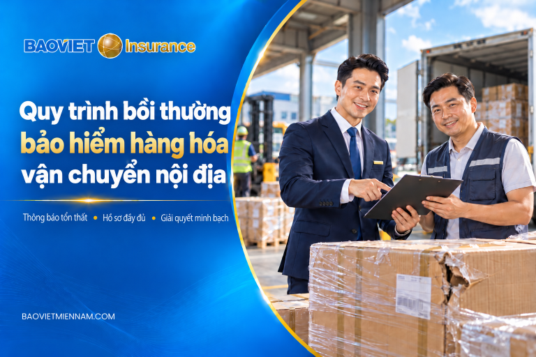 Quy trình bồi thường bảo hiểm hàng hóa vận chuyển nội địa khi phát sinh tổn thất