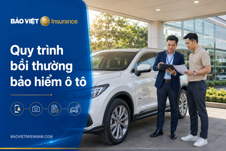 Quy trình bồi thường bảo hiểm ô tô Bảo Việt