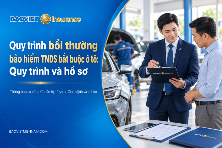 Quy trình bồi thường bảo hiểm TNDS bắt buộc ô tô