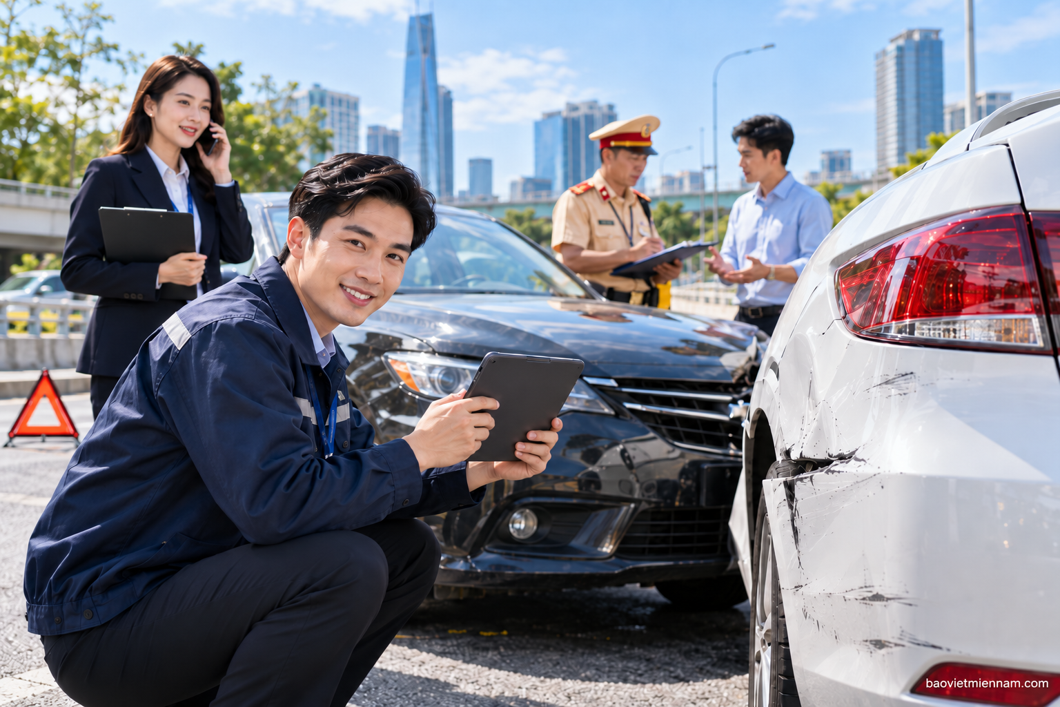Quy tr&igrave;nh bồi thường bảo hiểm TNDS &ocirc; t&ocirc;