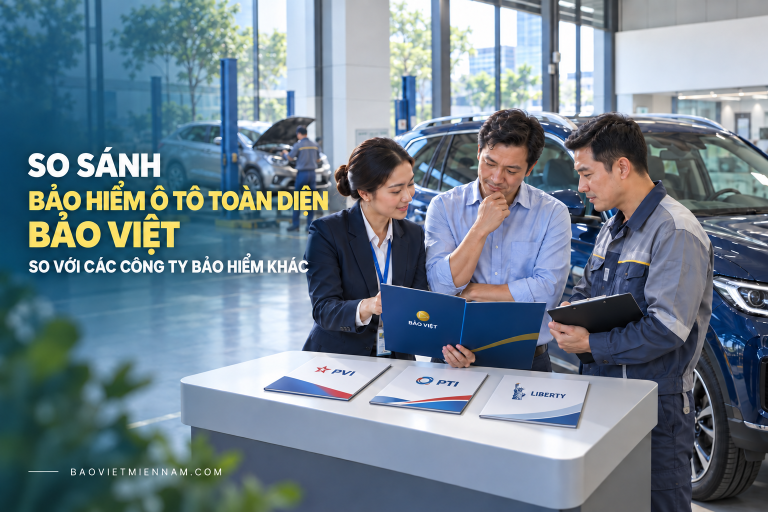So sánh bảo hiểm ô tô toàn diện Bảo Việt với các hãng bảo hiểm khác