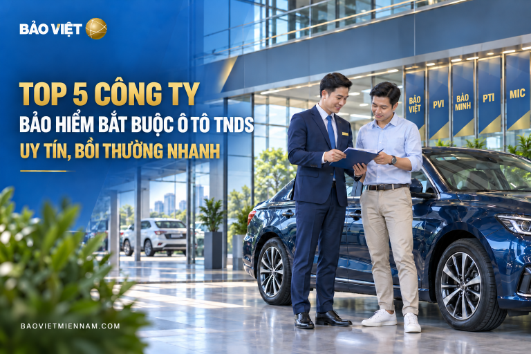 Top 5 công ty bảo hiểm bắt buộc ô tô TNDS uy tín