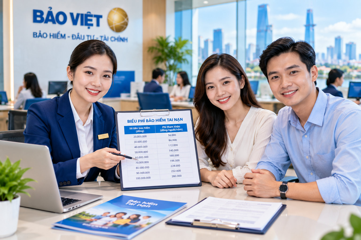 Biểu ph&iacute; bảo hiểm tai nạn Bảo Việt theo số tiền bảo hiểm lựa chọn