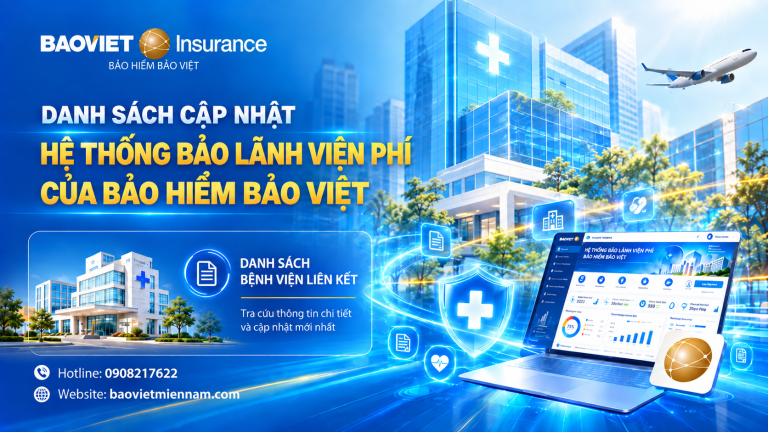 Danh s&aacute;ch cập nhật hệ thống bảo l&atilde;nh viện ph&iacute; của Bảo hiểm Bảo Việt