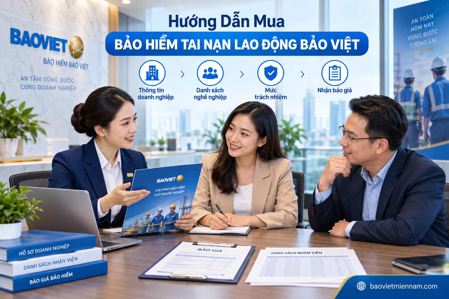 Hướng dẫn mua bảo hiểm tai nạn lao động Bảo Việt cho doanh nghiệp với mức ph&iacute; ph&ugrave; hợp
