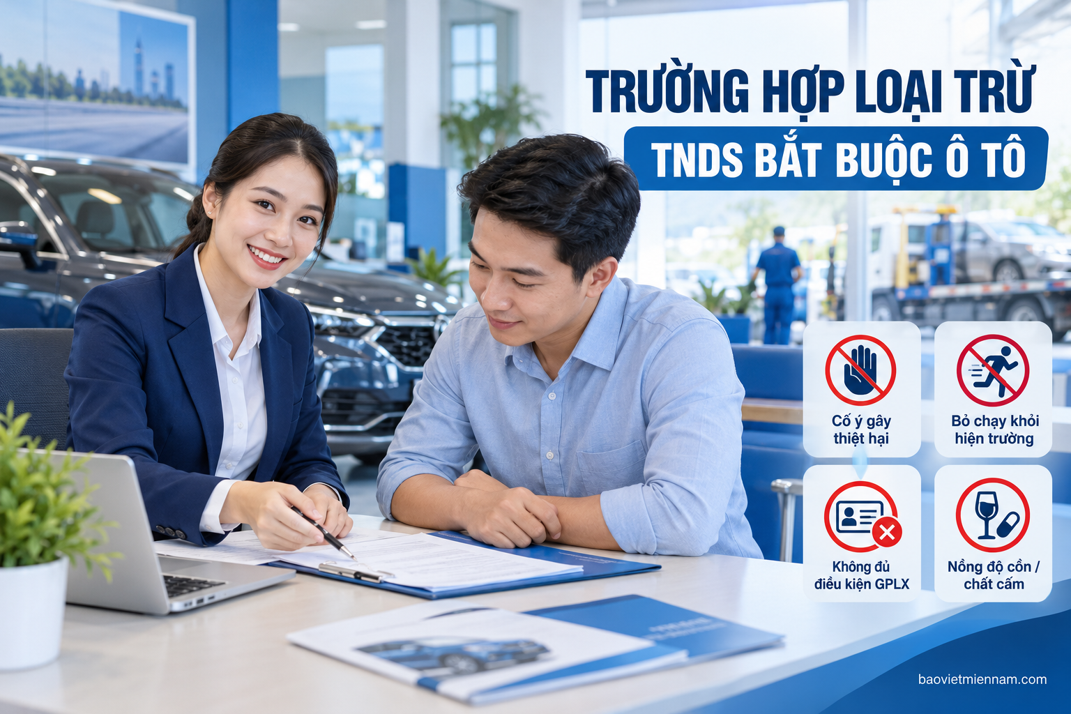 C&aacute;c trường hợp loại trừ bảo hiểm TNDS bắt buộc &ocirc; t&ocirc; theo quy định
